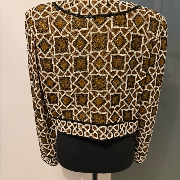 Black and Gold Animal Print Blazer & Suit Jacket - Picture 2 of 9